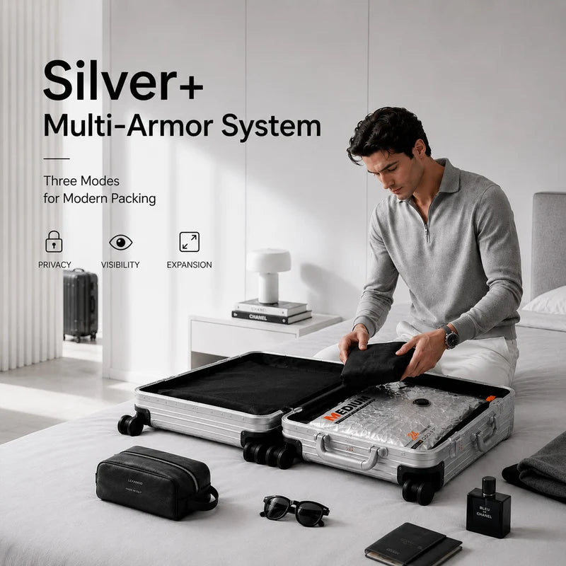 Vakuum-Aufbewahrungsbeutel-Set im Silver+ Style